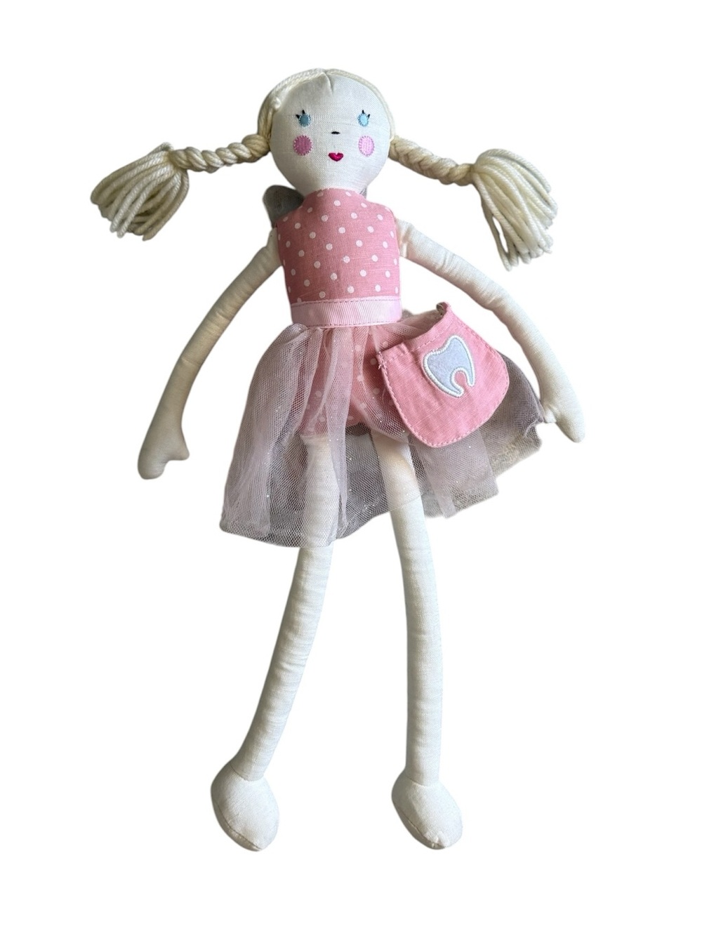 Pottery Barn Kids PBK Pink Tulle Tooth Fairy Pocket Doll